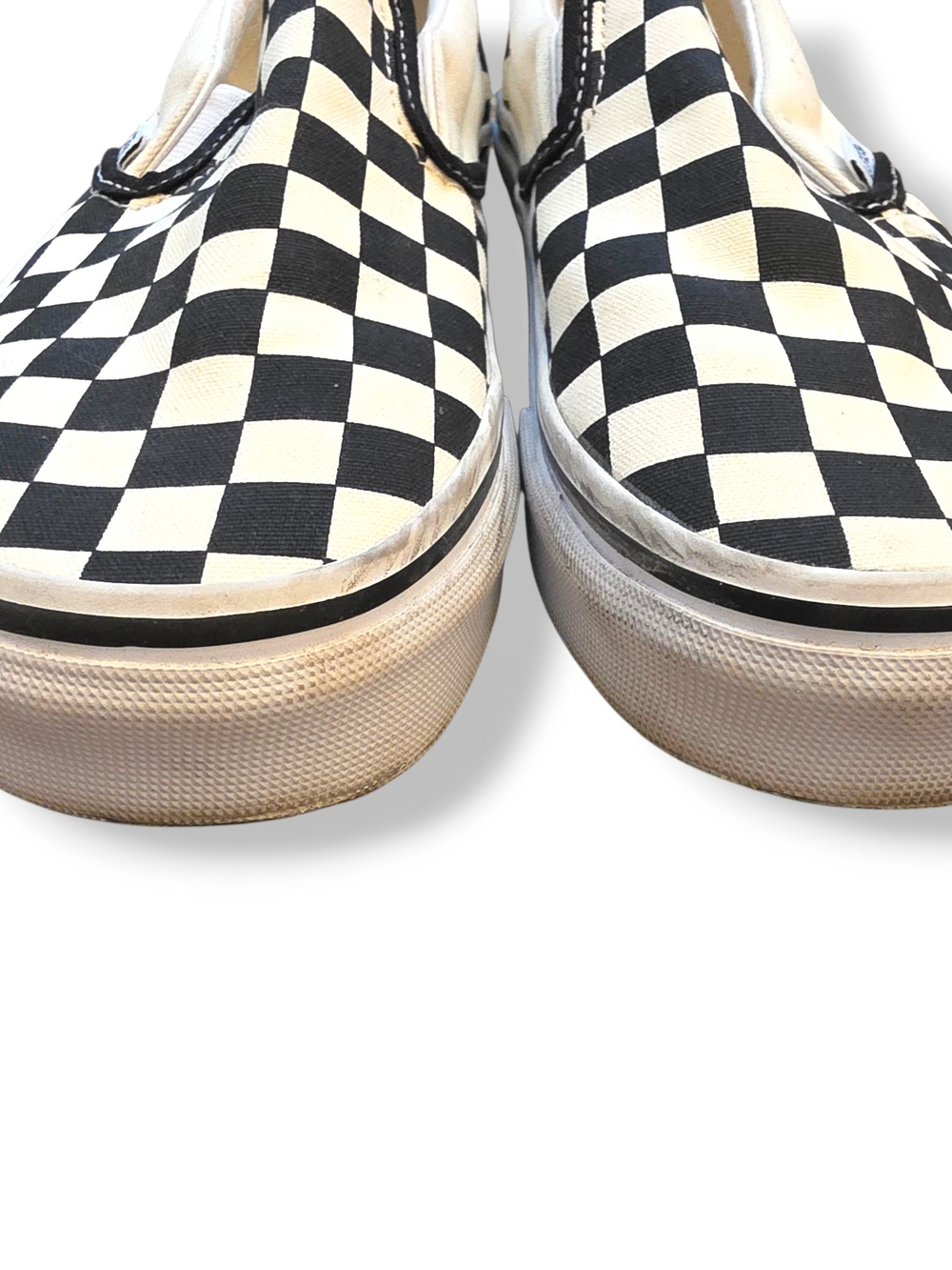 Vans Unisex Classic Slip-On Checkerboard Sneakers - Black/White Men 4.5 Women 6 - Picture 7 of 10
